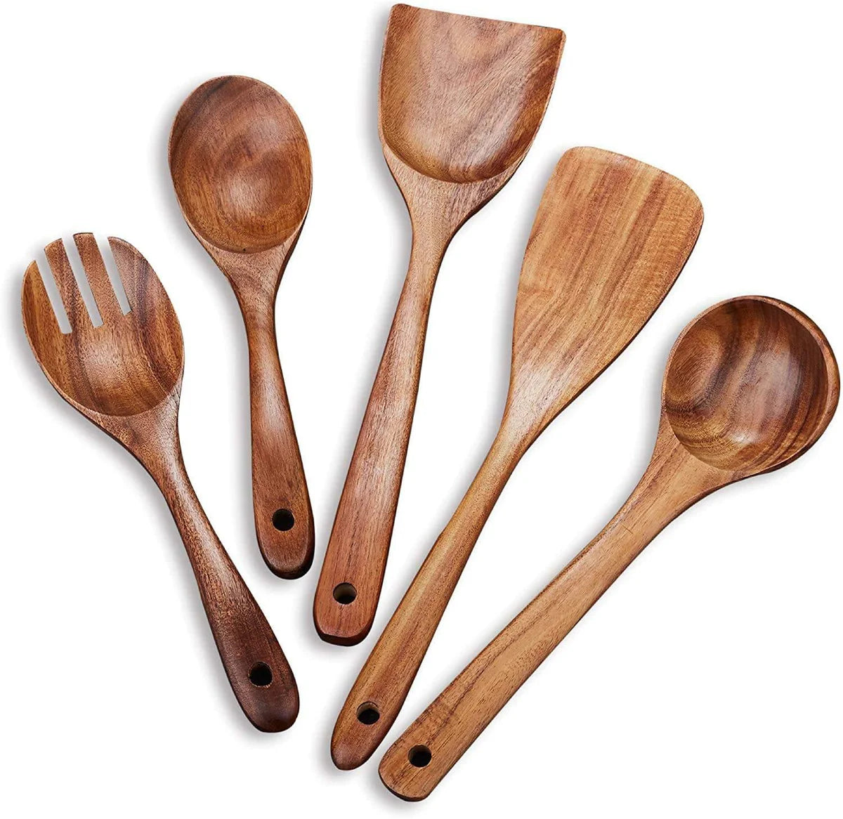 Handmade Sheesham Wooden Cooking Spoon Set