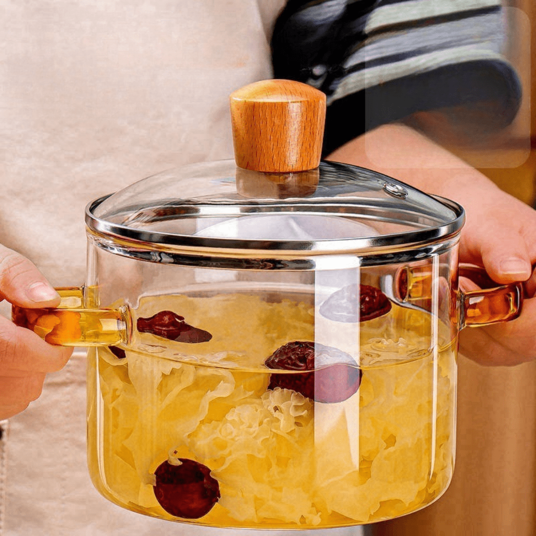 Multipurpose Borosilicate Glass Cooking Pot(3000ml)