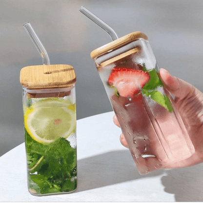 Multi-Purpose Borosilicate Glass Coffee and Juice Cup with Cover(400ml)