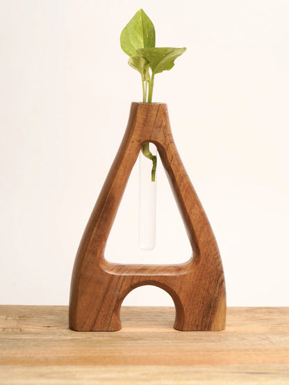 Acacia Wood Decorative Vase