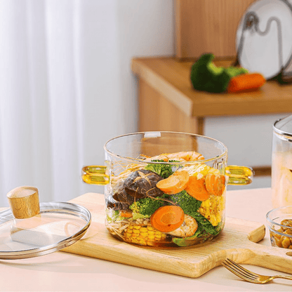 Multipurpose Borosilicate Glass Cooking Pot(3000ml)