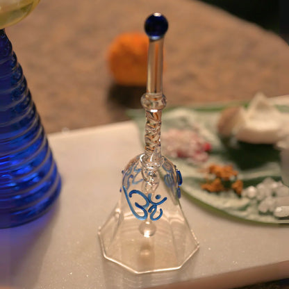 Decorative Glass Puja Bell