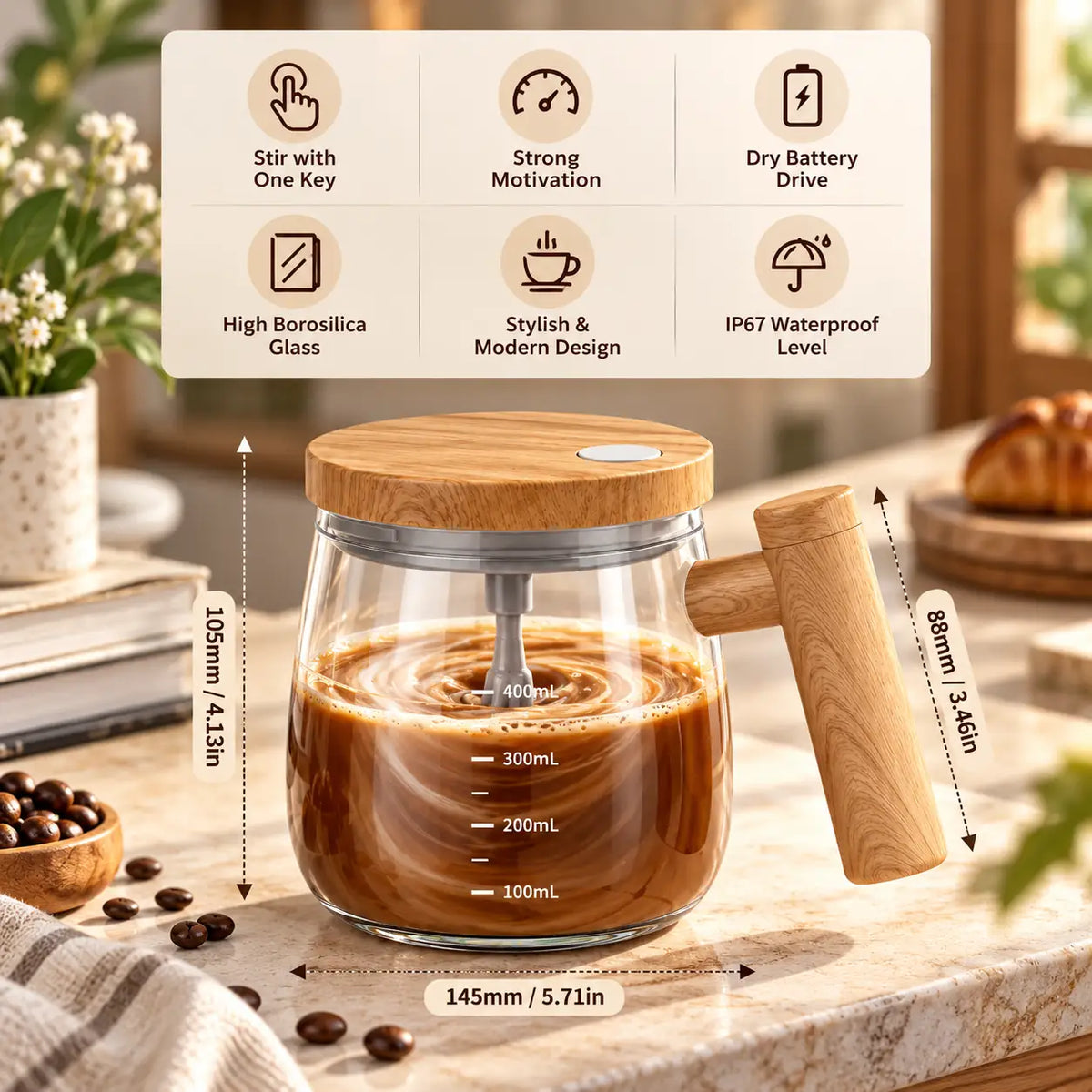 Self-Stirring Mug 400 ml