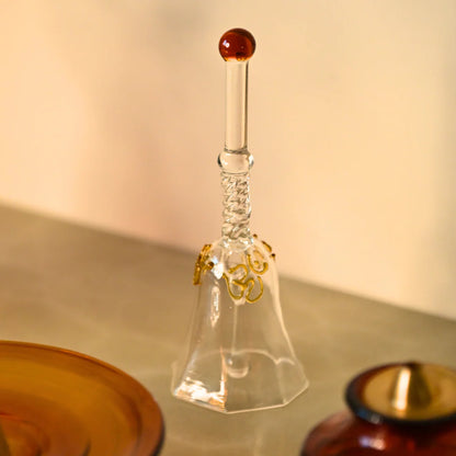 Decorative Glass Puja Bell