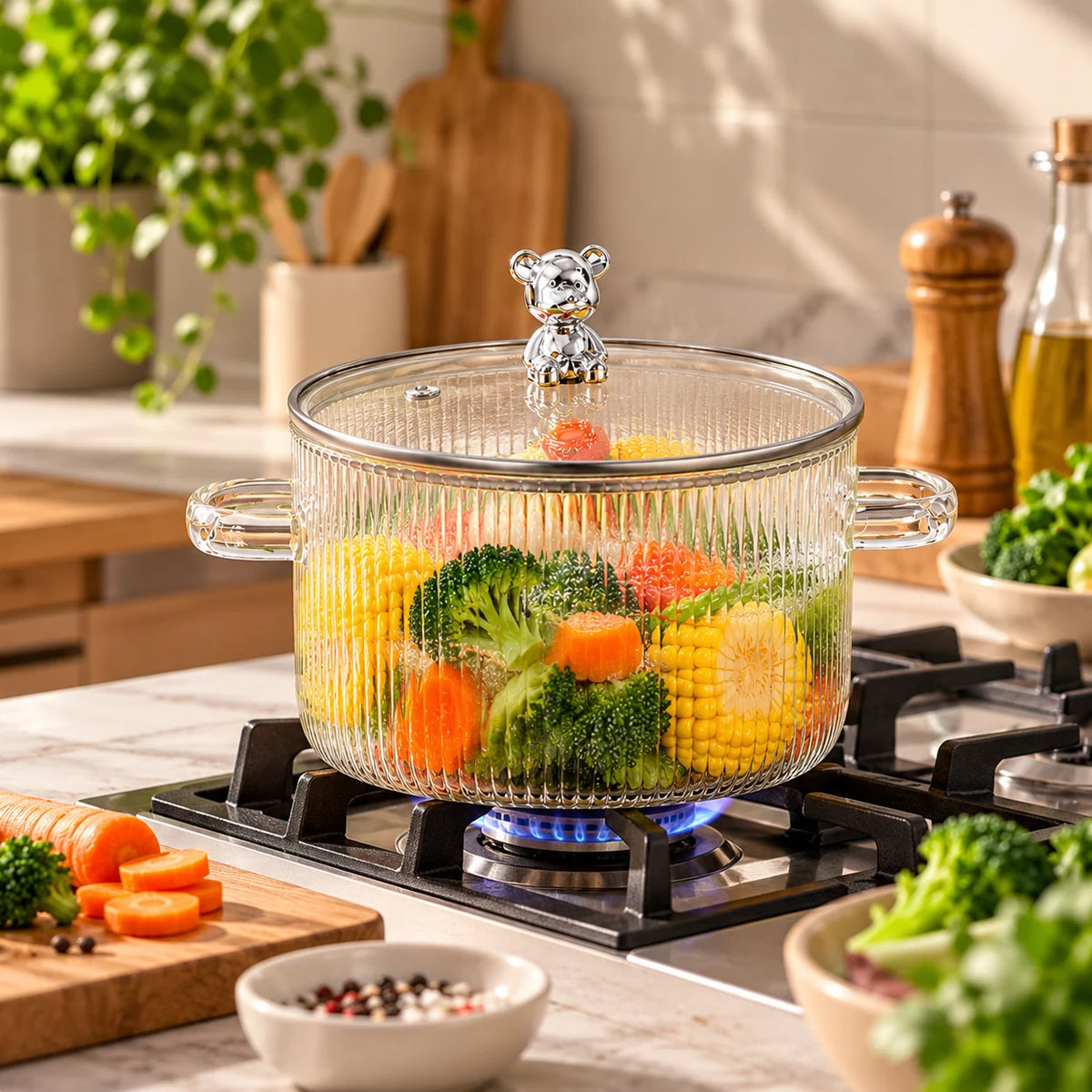 Borosilicate Glass Cooking Pot