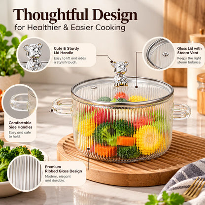 Borosilicate Glass Cooking Pot