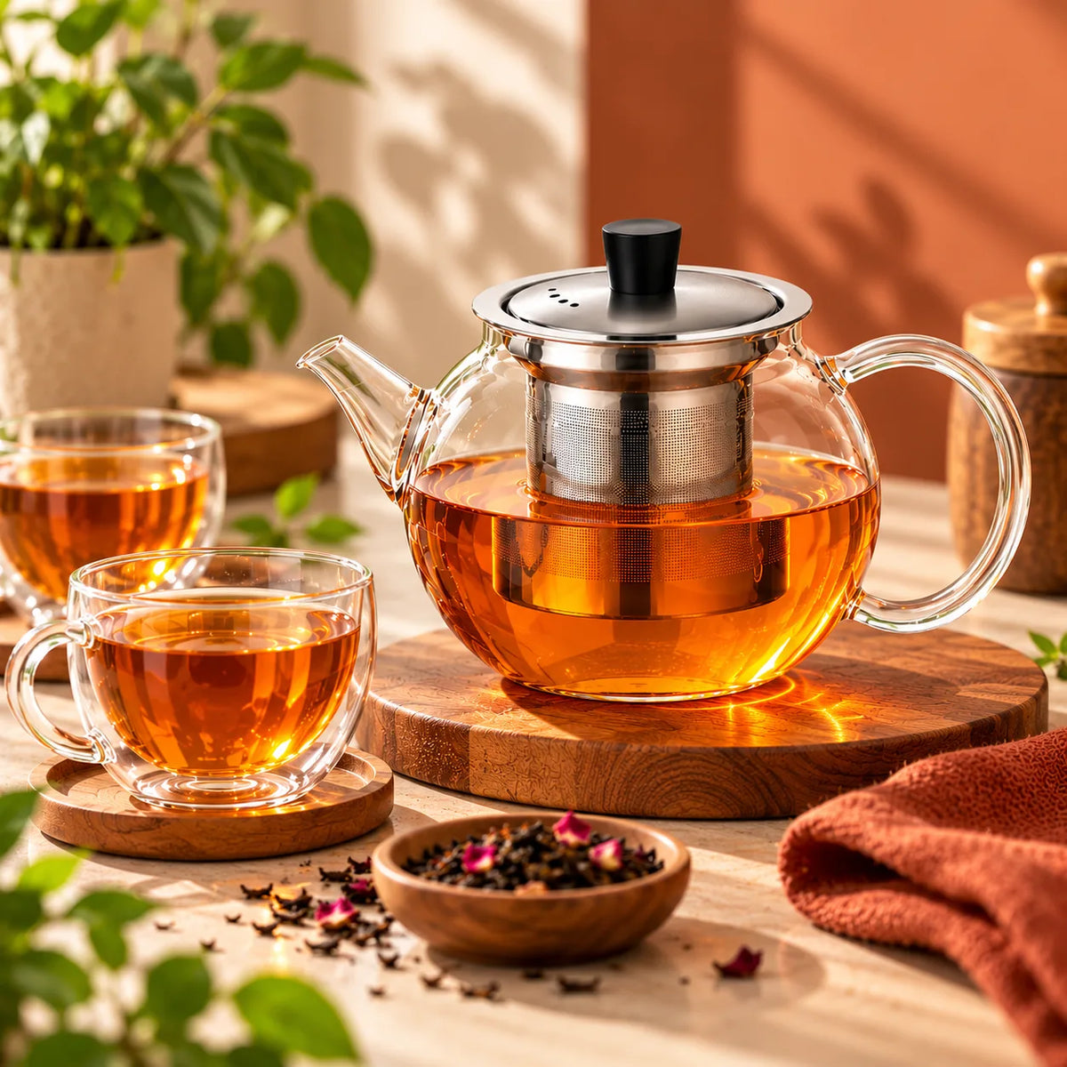 ClassicBrew 1 L Glass Teapot with Stainless Steel Infuser
