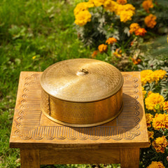 Golden Brass Masala Box