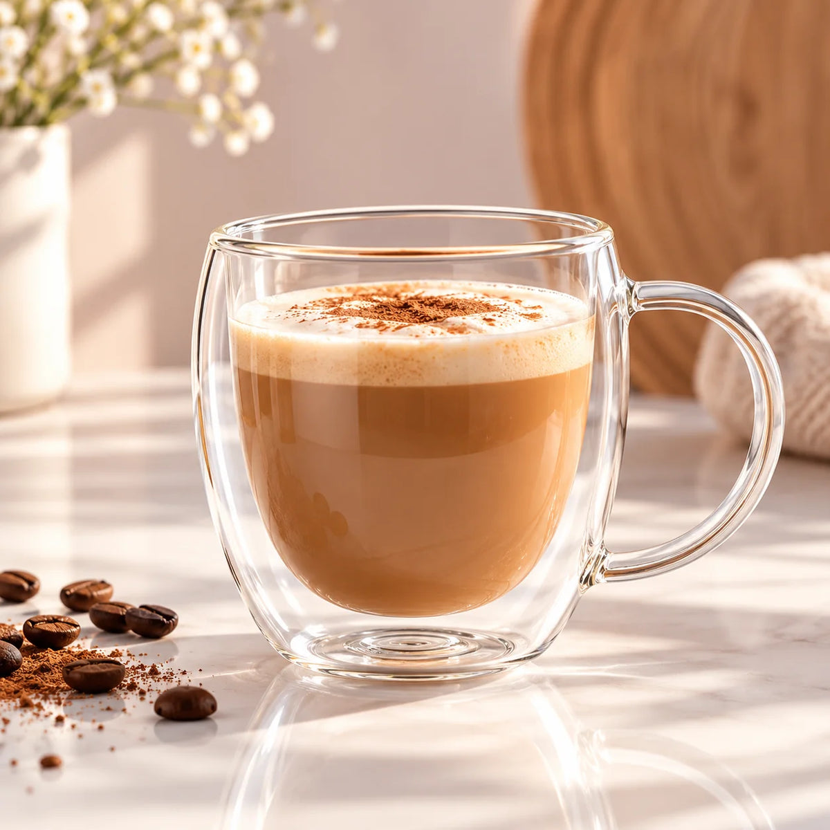 Double-Wall Glass Mug, 250 ml