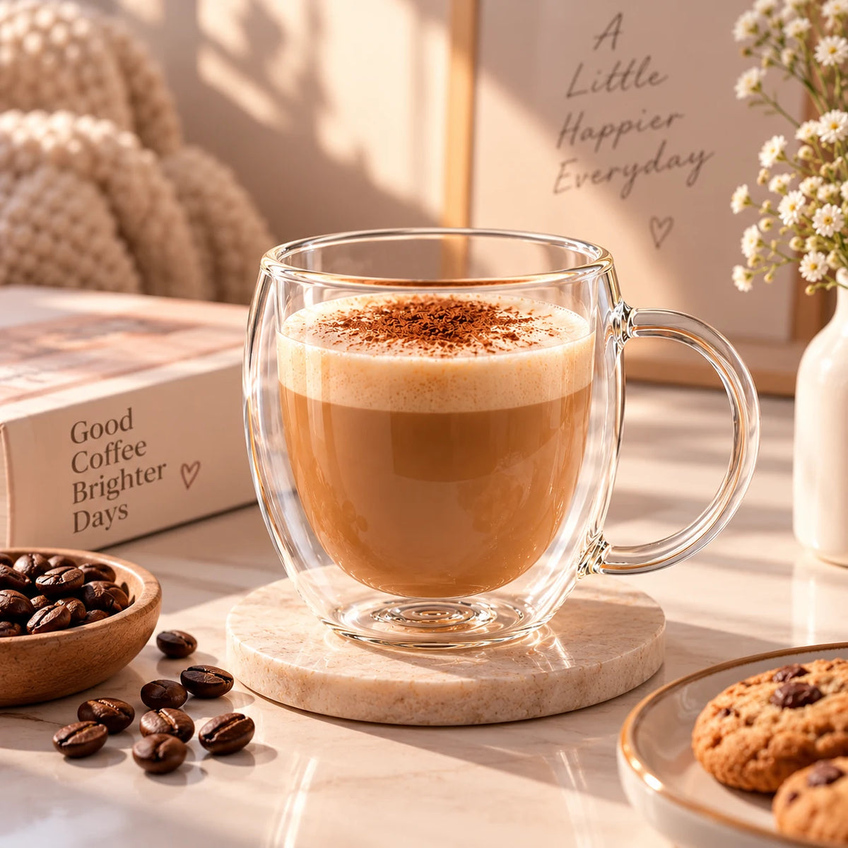 Double-Wall Glass Mug, 250 ml