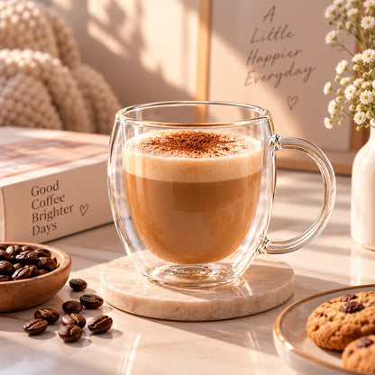 Double-Wall Glass Mug, 250 ml