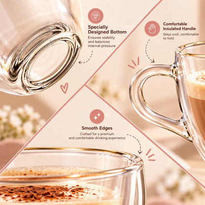 Double-Wall Glass Mug, 250 ml
