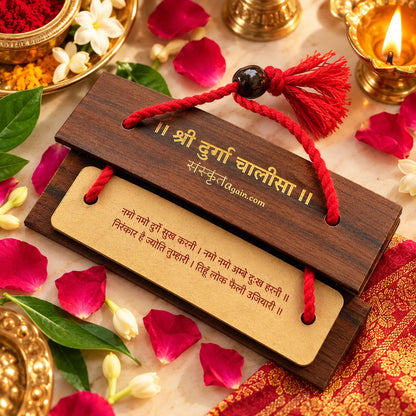 Wooden Durga Chalisa Pocket Edition