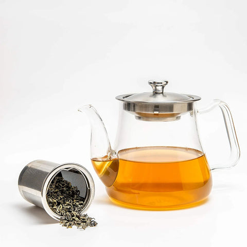 Glass Teapot with Stainless Steel Infuser
