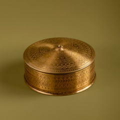 Golden Brass Masala Box