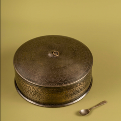 Elegant Black & Brass Spice Box