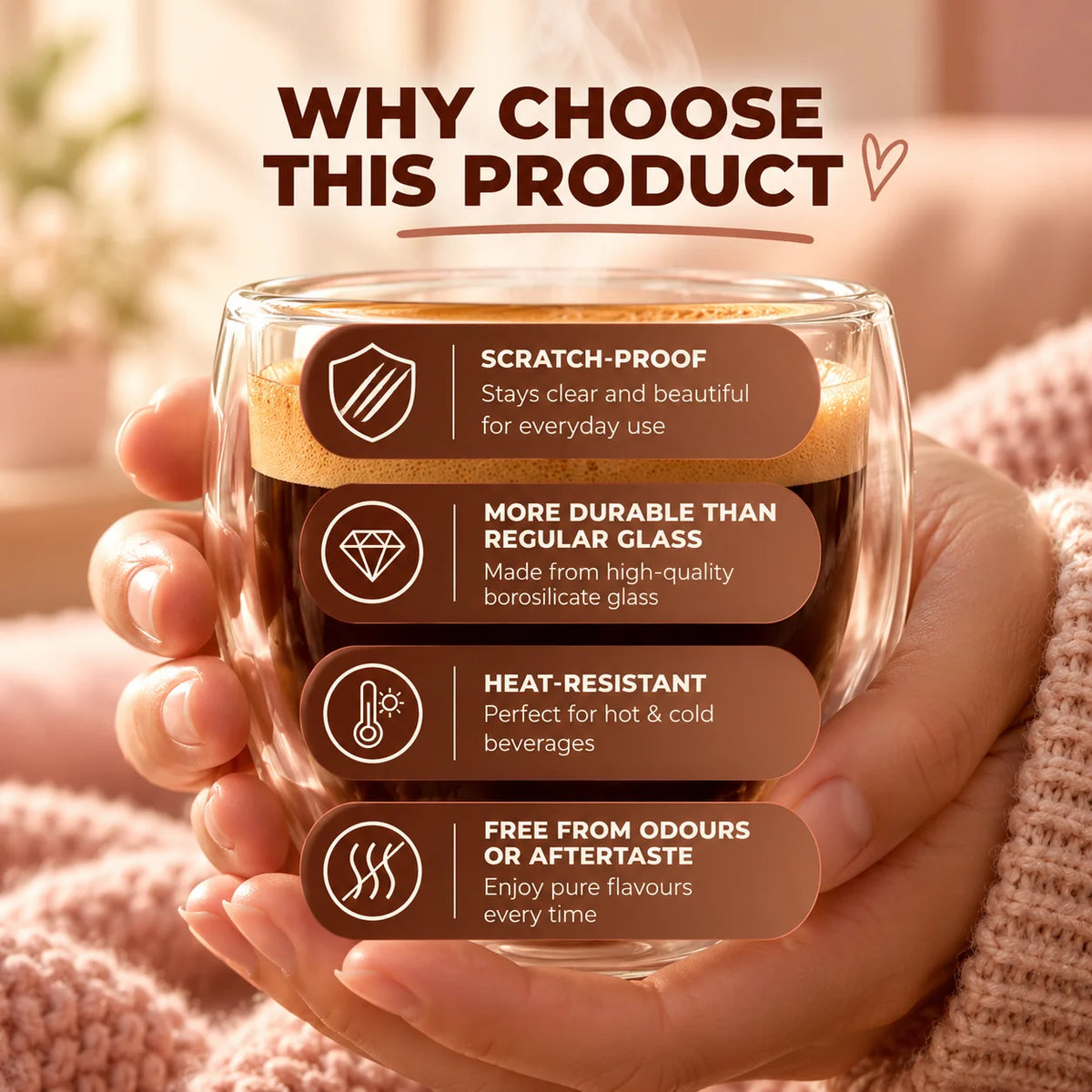 Little Sips Double-Wall Glass Cup – 250 ml