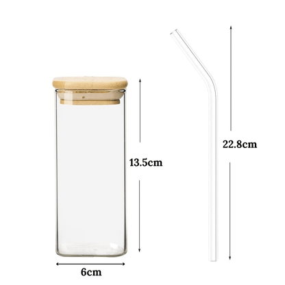 Multi-Purpose Borosilicate Glass Coffee and Juice Cup with Cover(400ml)