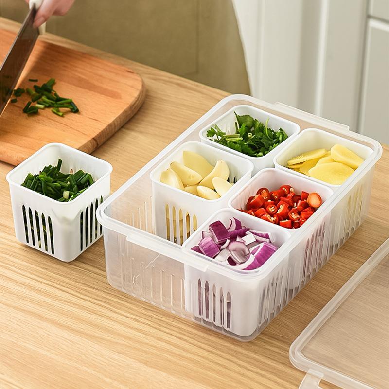 Food Containers with Detachable Grid Boxes