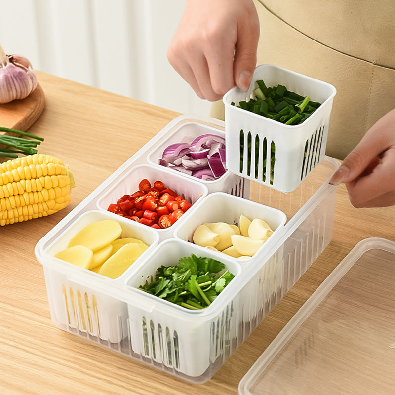 Food Containers with Detachable Grid Boxes