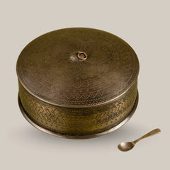 Elegant Black & Brass Spice Box