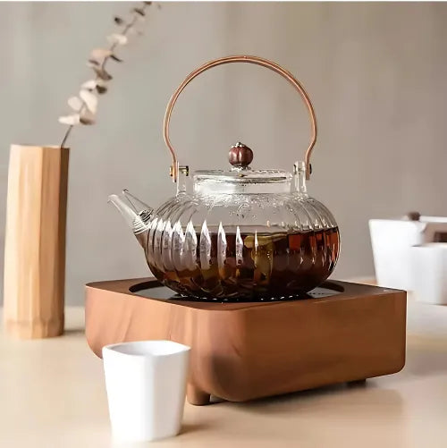 Zovesta Ribbed Wood Handle Tea Kettle 1 L