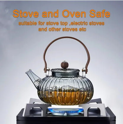 Zovesta Ribbed Wood Handle Tea Kettle 1 L