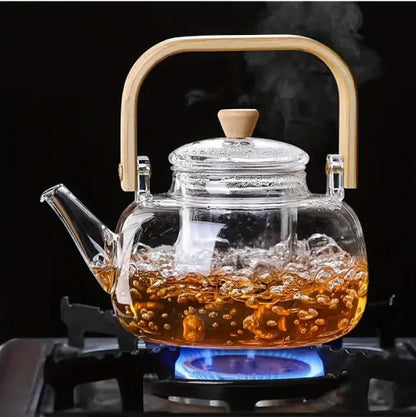 wood handle tea kettle 1 L