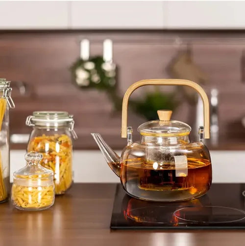 wood handle tea kettle 1 L