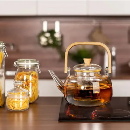 wood handle tea kettle 1 L