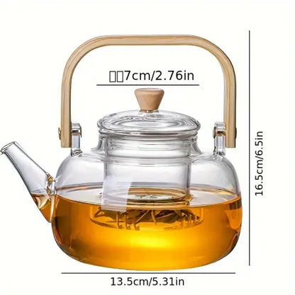 wood handle tea kettle 1 L