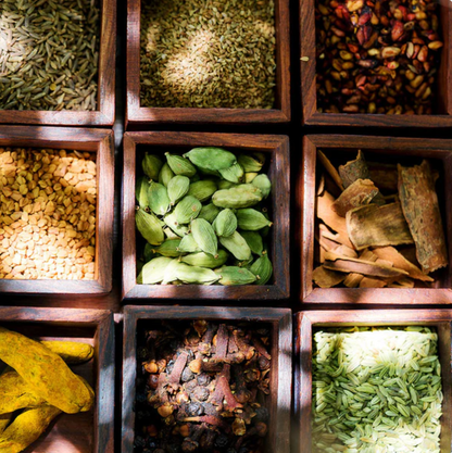 Wooden Masala Box 9 - SET